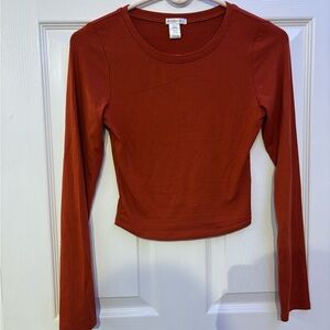 Bozzolo Long Sleeve Top - Deep Rust